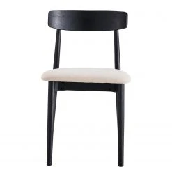 Mørteens Chaises Lolif I (lot de 2) - Tissu / Chêne massif - Beige / Noir -Chaises Soldes 1000244983 211006 085418000102 DETAILS P000000001000244983