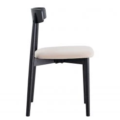 Mørteens Chaises Lolif I (lot de 2) - Tissu / Chêne massif - Beige / Noir -Chaises Soldes 1000244983 211006 085418000105 DETAILS P000000001000244983