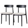 Mørteens Chaises Lolif I (lot de 2) - Tissu / Chêne massif - Beige / Noir -Chaises Soldes 1000244983 211008 094306000011 IMAGE P000000001000244983