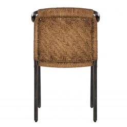 Ars manufacti Chaise à accoudoirs Dissay - Jute tressé / Fer - Naturel / Noir -Chaises Soldes 1000246784 220405 031 DETAILS P000000001000246784