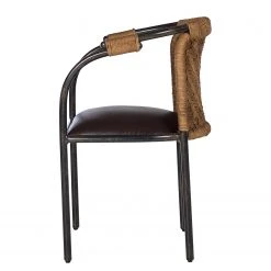 Ars manufacti Chaise à accoudoirs Dissay - Jute tressé / Fer - Naturel / Noir -Chaises Soldes 1000246784 220405 032 DETAILS P000000001000246784