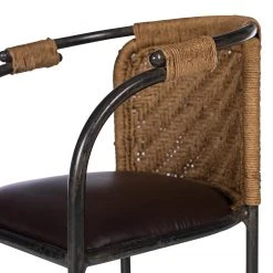 Ars manufacti Chaise à accoudoirs Dissay - Jute tressé / Fer - Naturel / Noir -Chaises Soldes 1000246784 220405 033 DETAILS P000000001000246784