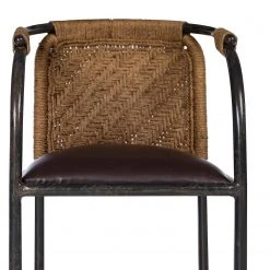 Ars manufacti Chaise à accoudoirs Dissay - Jute tressé / Fer - Naturel / Noir -Chaises Soldes 1000246784 220405 036 DETAILS P000000001000246784