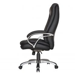 Furnitive Fauteuil de bureau Roynac - Imitation cuir / Matière plastique - Noir / Argenté -Chaises Soldes 1000248345 210217 09440700010 DETAILS P000000001000248345