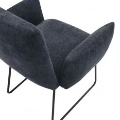 Red Living Chaises accoudoirs Malaville (lot de 2) - Chenille / Fer - Gris / Noir -Chaises Soldes 1000249503 210225 14224300018 DETAILS P000000001000249503