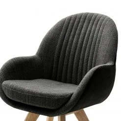 Norrwood Chaises à accoudoirs Chemille - Tissage à plat / Chêne massif - Anthracite -Chaises Soldes 1000249588 210609 12375100042 DETAILS P000000001000249588