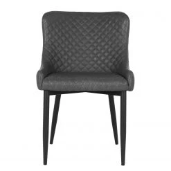 Red Living Chaise capitonnée Batilly II - Imitation cuir / Acier - Gris foncé 7 Red Living Chaise capitonnée Batilly II - Imitation cuir / Acier - Gris foncé -Chaises Soldes 1000254095 210317 15102200032 DETAILS P000000001000254095