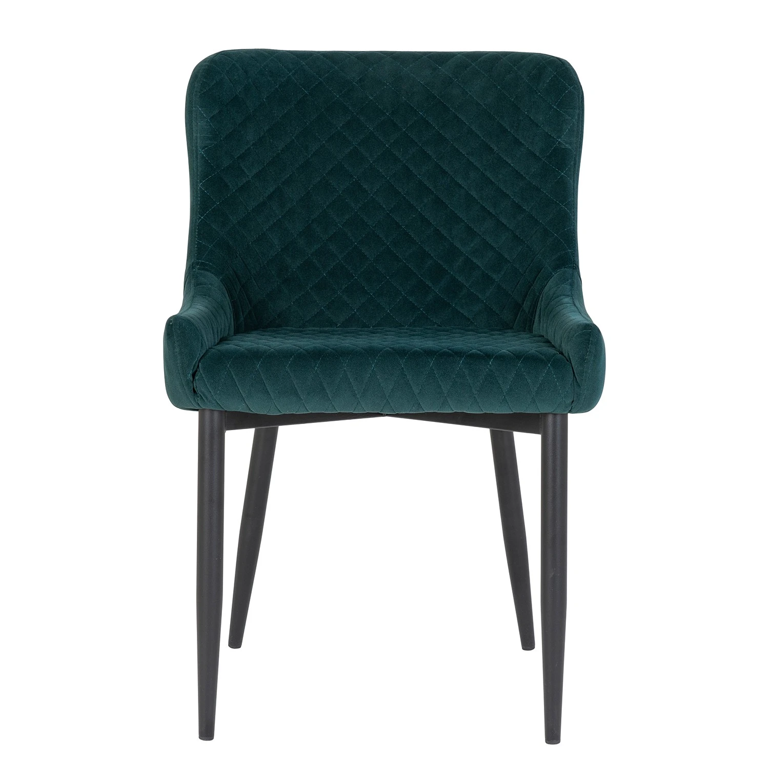 Red Living Chaise capitonnée Batilly I - Velours / Acier - Vert foncé 6 Red Living Chaise capitonnée Batilly I - Velours / Acier - Vert foncé – Image 4