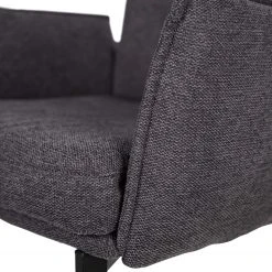 Jack & Alice Chaise cantilever Lecelles - Tissu / Métal - Gris foncé -Chaises Soldes 1000255021 220401 034 DETAILS P000000001000255021