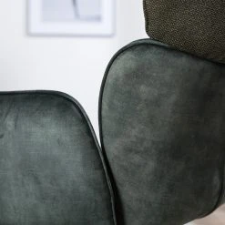 Jack & Alice Chaise à accoudoirs Aveluy - Velours et tissu / Métal - Vert foncé -Chaises Soldes 1000255059 220401 032 DETAILS P000000001000255059