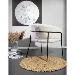 Red Living Chaise à accoudoirs Bonneville - Microfibre / Fer - Blanc / Noir -Chaises Soldes 1000255597 210330 14171700006 MOOD DETAILS P000000001000255597 mood