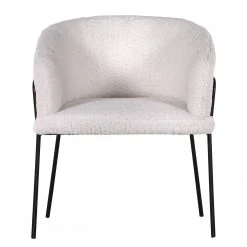 Red Living Chaise à accoudoirs Bonneville - Microfibre / Fer - Blanc / Noir -Chaises Soldes 1000255597 210330 14171800007 DETAILS P000000001000255597