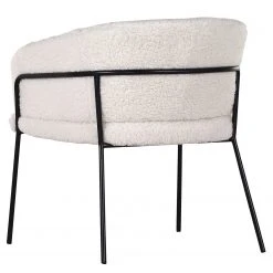 Red Living Chaise à accoudoirs Bonneville - Microfibre / Fer - Blanc / Noir -Chaises Soldes 1000255597 210330 14171900008 DETAILS P000000001000255597