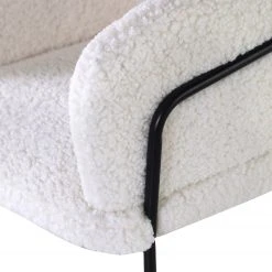 Red Living Chaise à accoudoirs Bonneville - Microfibre / Fer - Blanc / Noir -Chaises Soldes 1000255597 210330 14172000009 DETAILS P000000001000255597