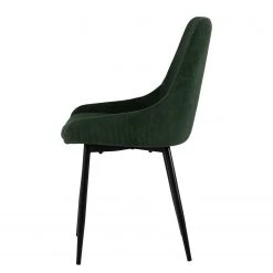 Tenzo Chaises capitonnées Lex II (lot de 2) - Velours côtelé / Métal - Vert foncé -Chaises Soldes 1000257176 210408 13275300020 DETAILS P000000001000257176