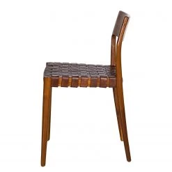 Ars manufacti Chaise Cerro - Cuir véritable / Teck massif - Cognac -Chaises Soldes 1000257232 220330 031 DETAILS P000000001000257232