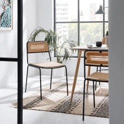 Ars manufacti Chaises Soru - Rotin / Fer - Rotin / Noir -Chaises Soldes 1000257235 220620 020 MOOD DETAILS P000000001000257235 mood