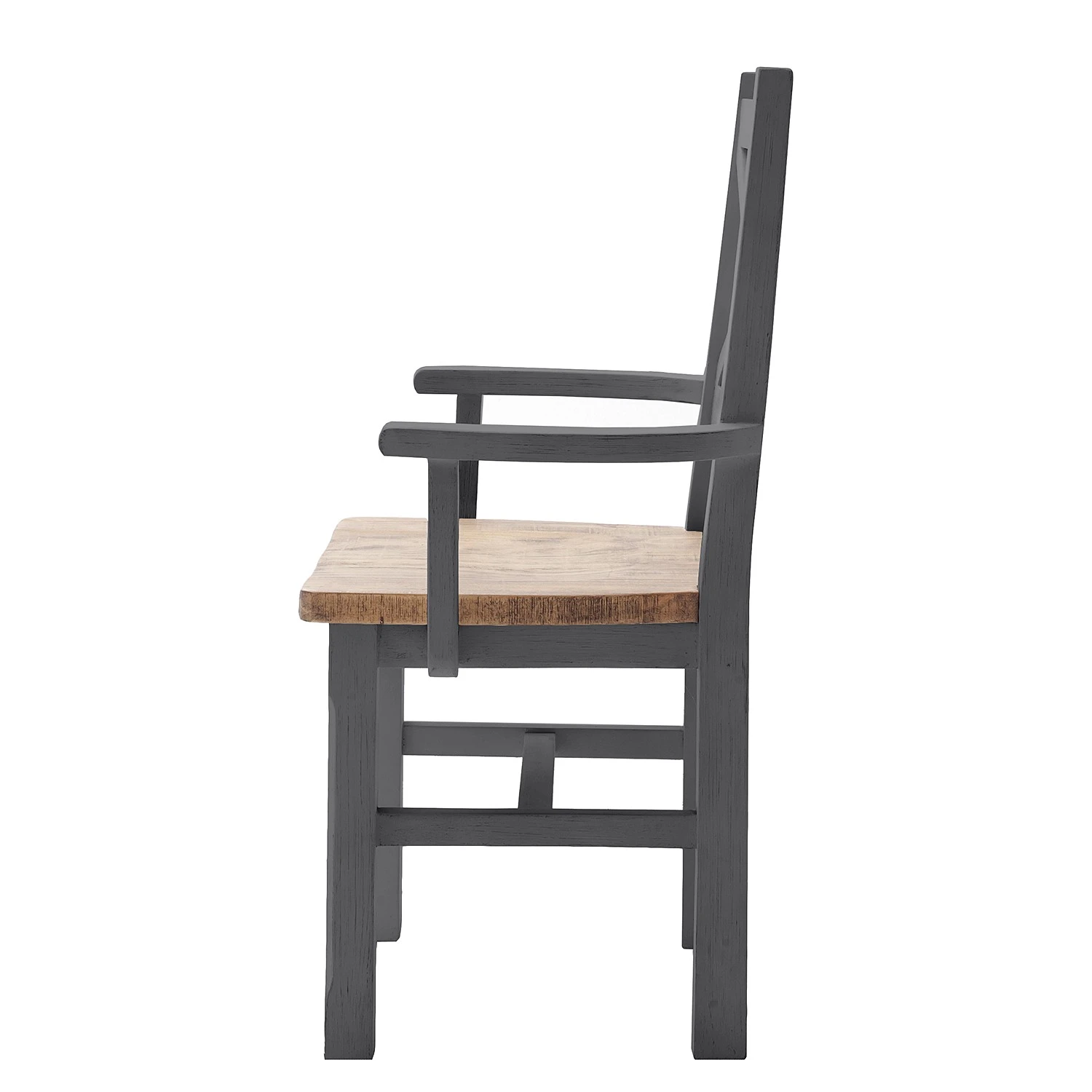 Maison Belfort Chaise à accoudoirs Balignton - Pin massif - Gris 7 Maison Belfort Chaise à accoudoirs Balignton - Pin massif - Gris – Image 5