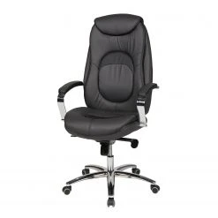 Duo Collection Chaise de bureau Mattes XXL - Imitation cuir / Métal - Anthracite / Chrome