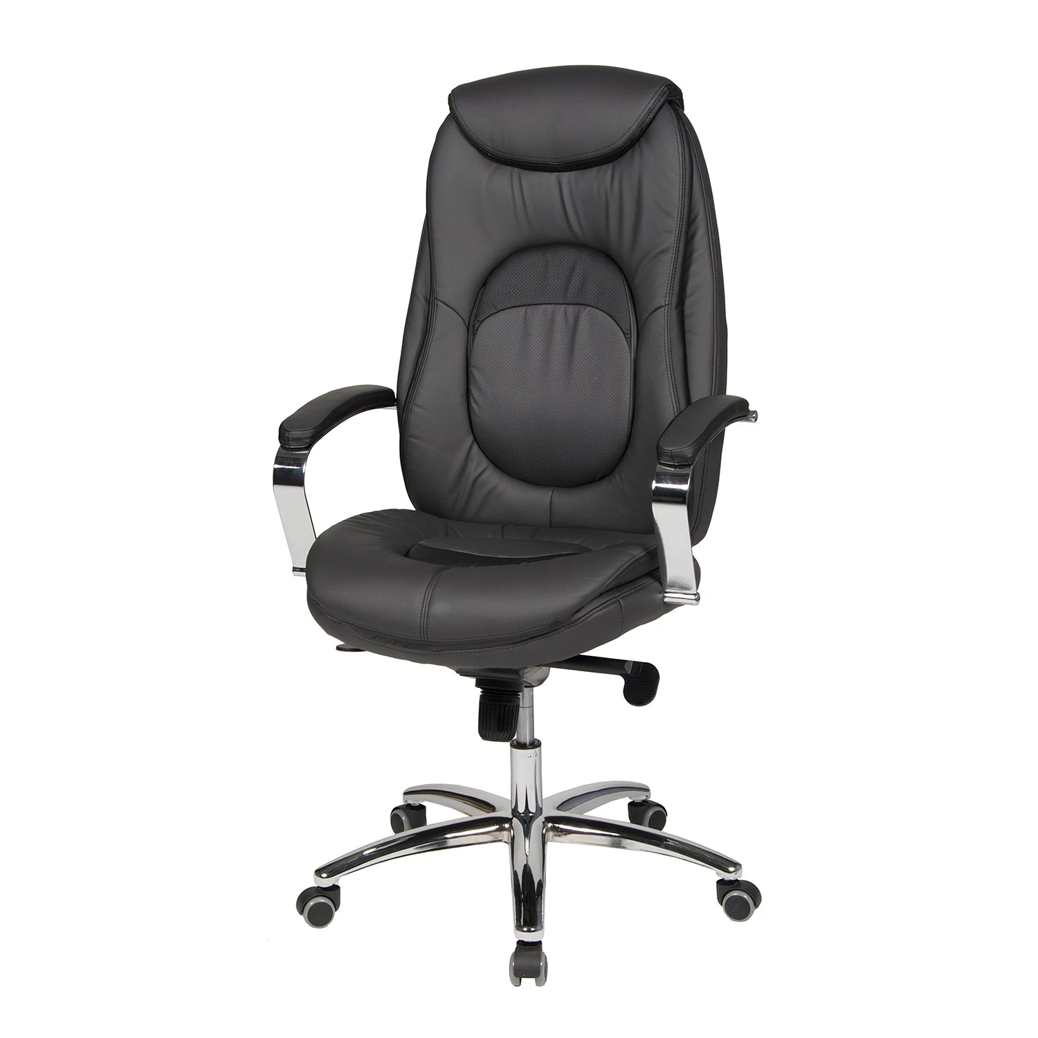 Duo Collection Chaise de bureau Mattes XXL - Imitation cuir / Métal - Anthracite / Chrome 3 Duo Collection Chaise de bureau Mattes XXL - Imitation cuir / Métal - Anthracite / Chrome