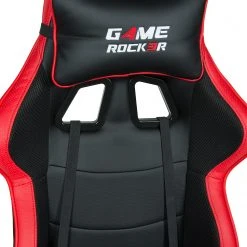 Duo Collection Chaise gamer Game-Rocker G-10 - Imitation cuir et mesh / Nylon - Noir / Rouge -Chaises Soldes 1000261319 210423 14040000021 DETAILS P000000001000261319