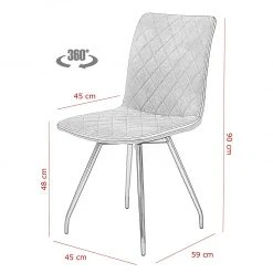 Red Living Chaise Jogeva - Gris - Lot de 2 -Chaises Soldes 1000263415 210430 11450100061 SKETCH DETAILS P000000001000263415 sketch