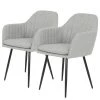 Red Living Chaises à accoudoirs Turtola (lot de 2) - Gris clair 1 Red Living Chaises à accoudoirs Turtola (lot de 2) - Gris clair -Chaises Soldes 1000263428 210430 11484800152 IMAGE P000000001000263428