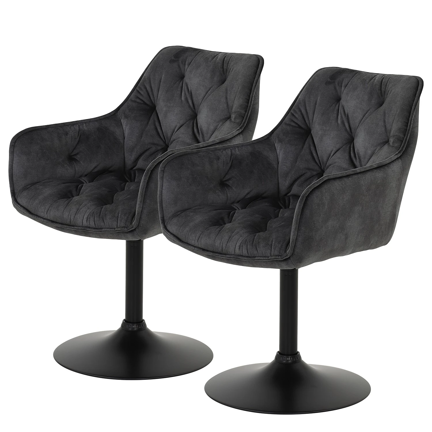 Red Living Chaises à accoudoirs Ibarra (lot de 2) - Anthracite 3 Red Living Chaises à accoudoirs Ibarra (lot de 2) - Anthracite