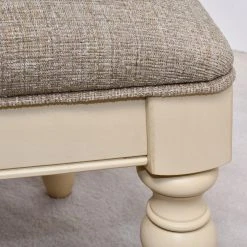 Ridgevalley Chaises Nouro (lot de 2) - Tissu / Peuplier massif - Beige chiné / Blanc crème -Chaises Soldes 1000265874 210519 10473300006 DETAILS P000000001000265874