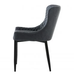 Red Living Chaises Elbi I (lot de 2) - Imitation cuir / Métal - Anthracite / Noir 11 Red Living Chaises Elbi I (lot de 2) - Imitation cuir / Métal - Anthracite / Noir -Chaises Soldes 1000266934 210525 14342200034 DETAILS P000000001000266934