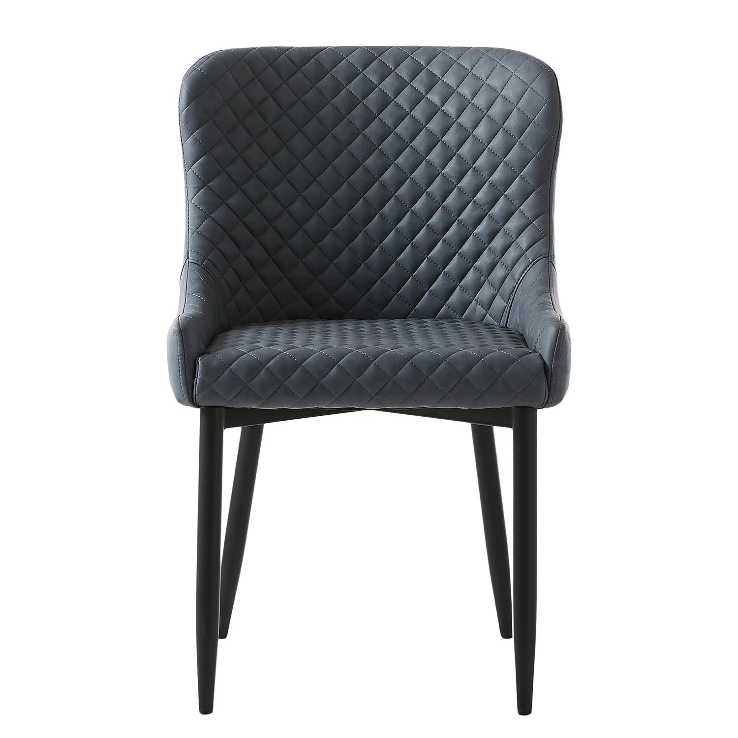 Red Living Chaises Elbi I (lot de 2) - Imitation cuir / Métal - Anthracite / Noir 6 Red Living Chaises Elbi I (lot de 2) - Imitation cuir / Métal - Anthracite / Noir – Image 4