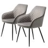Red Living Chaises à accoudoirs Dela (lot de 2) - Gris 2 Red Living Chaises à accoudoirs Dela (lot de 2) - Gris -Chaises Soldes 1000266954 210525 14342700131 IMAGE P000000001000266954
