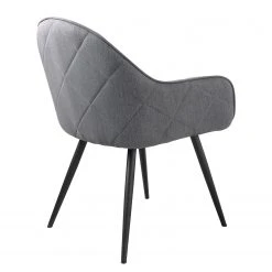 Red Living Chaises à accoudoirs Delvin (lot de 2) - Tissu / Métal - Gris / Noir -Chaises Soldes 1000266962 210525 14342900171 DETAILS P000000001000266962