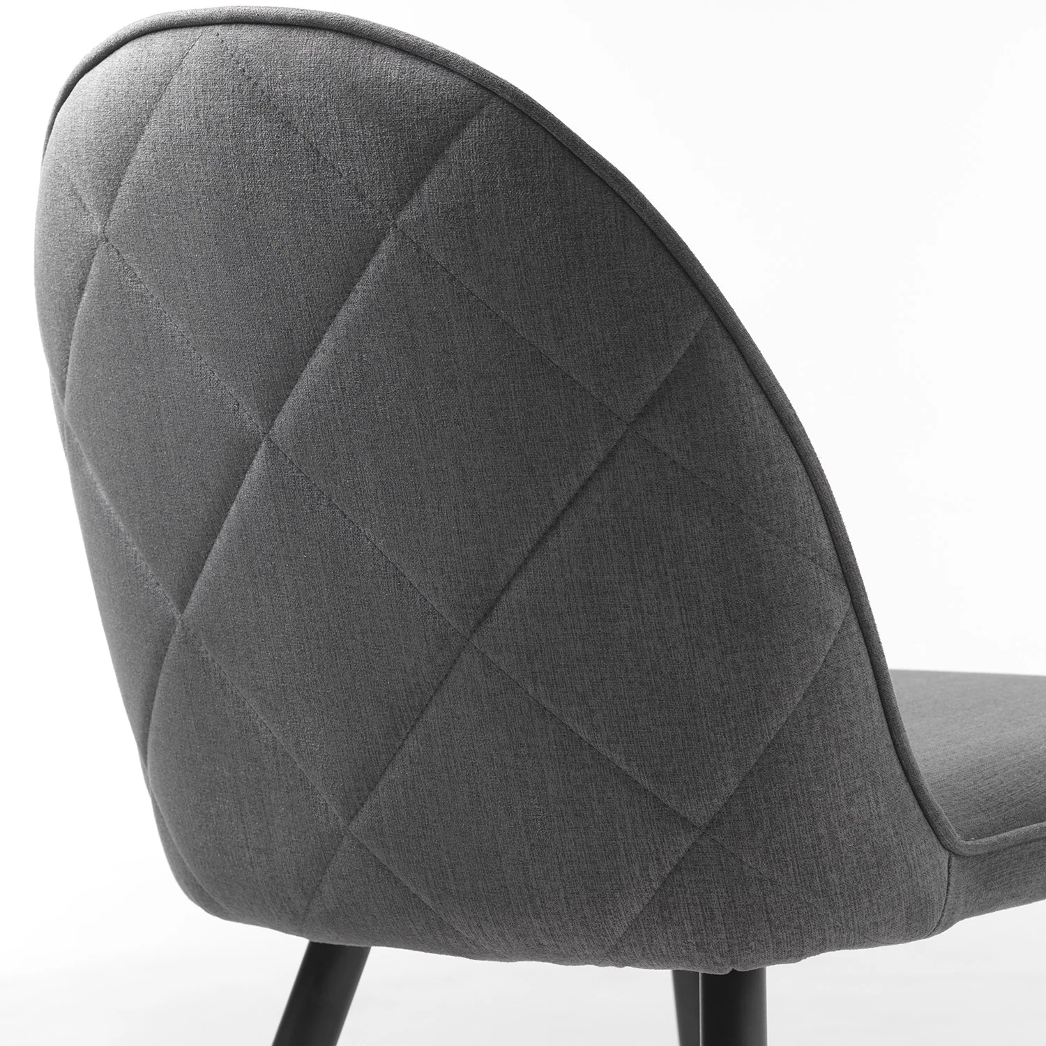 Red Living Chaises Delvin (lot de 2) - Tissu / Métal - Gris / Noir 9 Red Living Chaises Delvin (lot de 2) - Tissu / Métal - Gris / Noir – Image 7