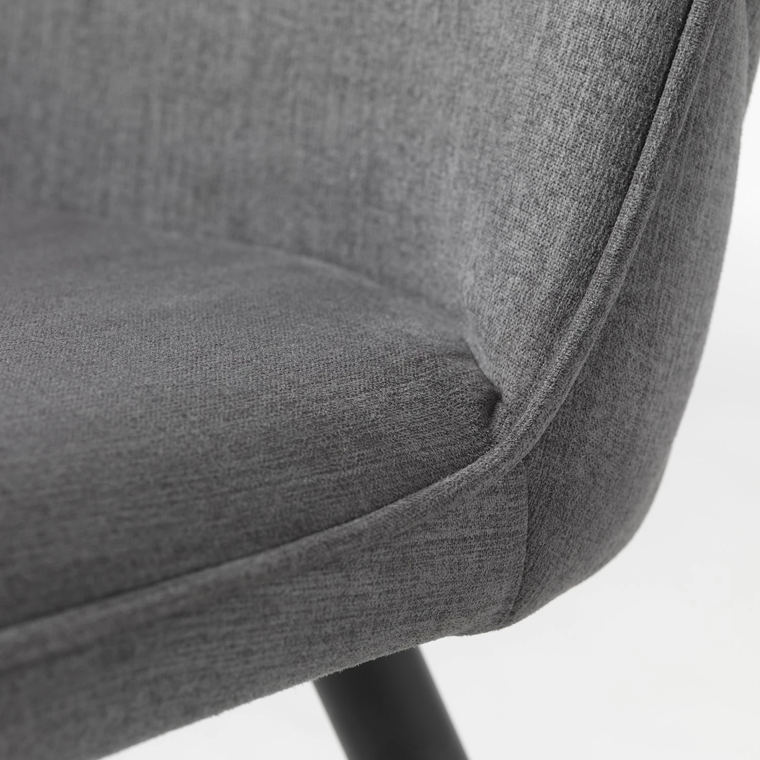 Red Living Chaises Delvin (lot de 2) - Tissu / Métal - Gris / Noir 10 Red Living Chaises Delvin (lot de 2) - Tissu / Métal - Gris / Noir – Image 8