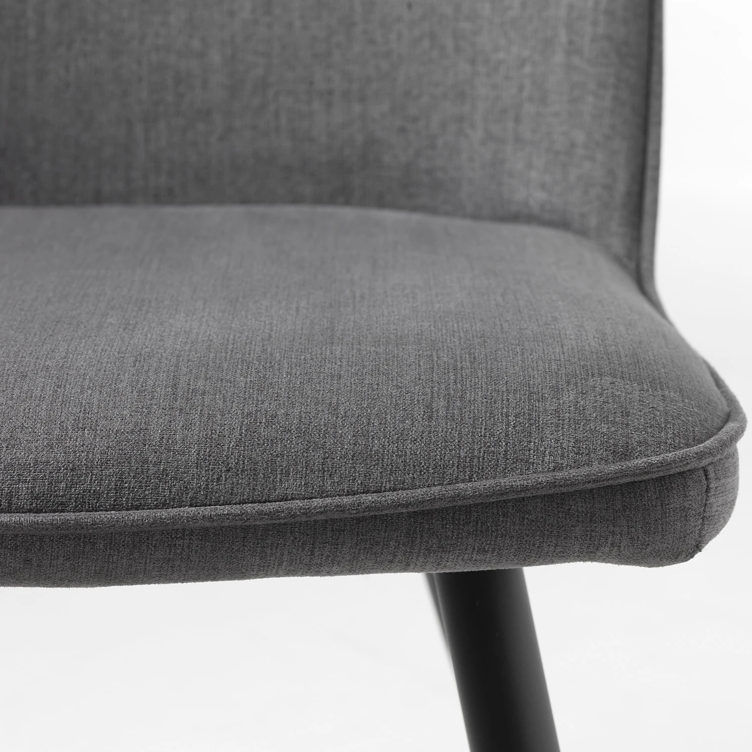 Red Living Chaises Delvin (lot de 2) - Tissu / Métal - Gris / Noir 11 Red Living Chaises Delvin (lot de 2) - Tissu / Métal - Gris / Noir – Image 9