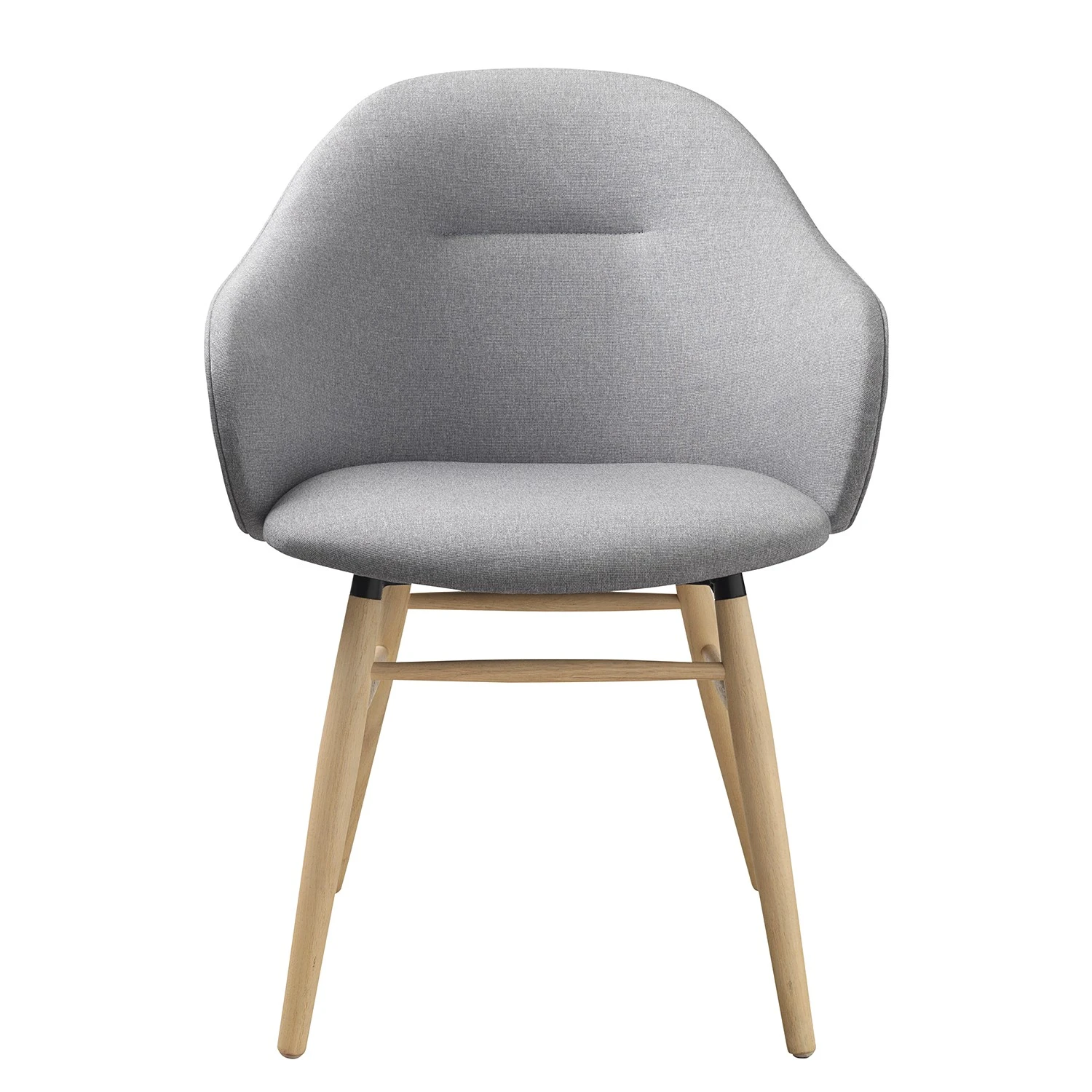 Norrwood Chaise à accoudoirs Epalia - Tissu / Chêne massif - Gris clair / Chêne 6 Norrwood Chaise à accoudoirs Epalia - Tissu / Chêne massif - Gris clair / Chêne – Image 4