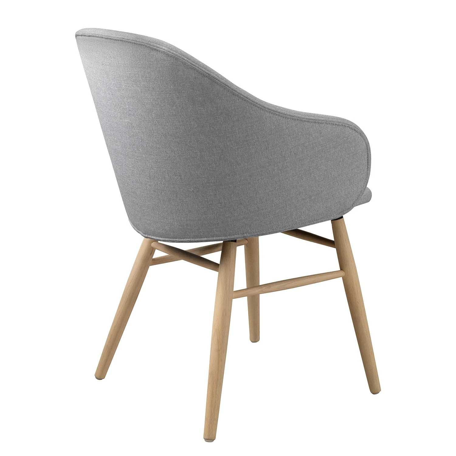 Norrwood Chaise à accoudoirs Epalia - Tissu / Chêne massif - Gris clair / Chêne 7 Norrwood Chaise à accoudoirs Epalia - Tissu / Chêne massif - Gris clair / Chêne – Image 5