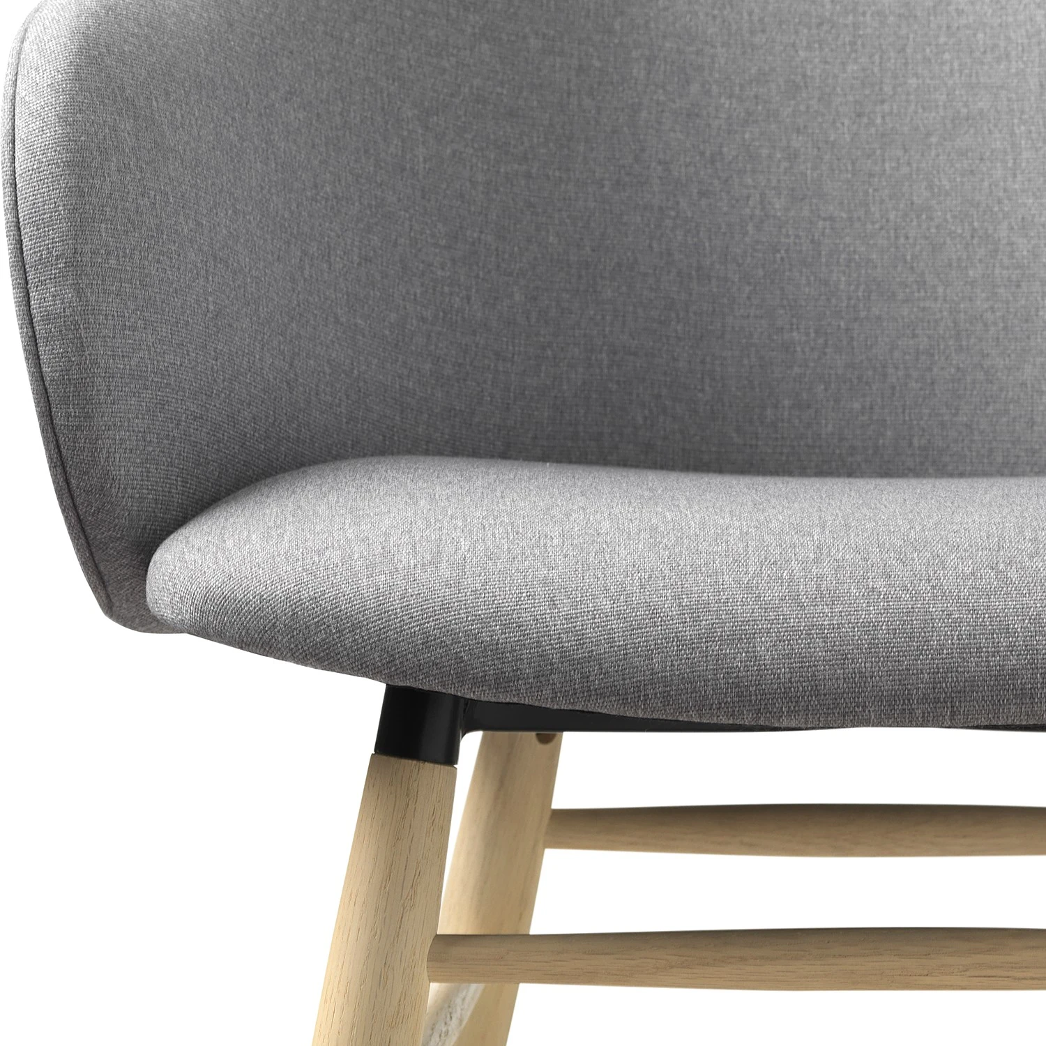 Norrwood Chaise à accoudoirs Epalia - Tissu / Chêne massif - Gris clair / Chêne 9 Norrwood Chaise à accoudoirs Epalia - Tissu / Chêne massif - Gris clair / Chêne – Image 7