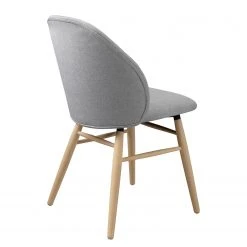 Norrwood Chaise Epalia - Tissu / Chêne massif - Gris clair / Chêne -Chaises Soldes 1000266976 210525 14343300256 DETAILS P000000001000266976