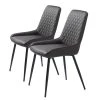 Red Living Chaises Dela II (lot de 2) - Imitation cuir / Métal - Marron foncé / Noir 1 Red Living Chaises Dela II (lot de 2) - Imitation cuir / Métal - Marron foncé / Noir -Chaises Soldes 1000266985 210525 14343600312 IMAGE P000000001000266985