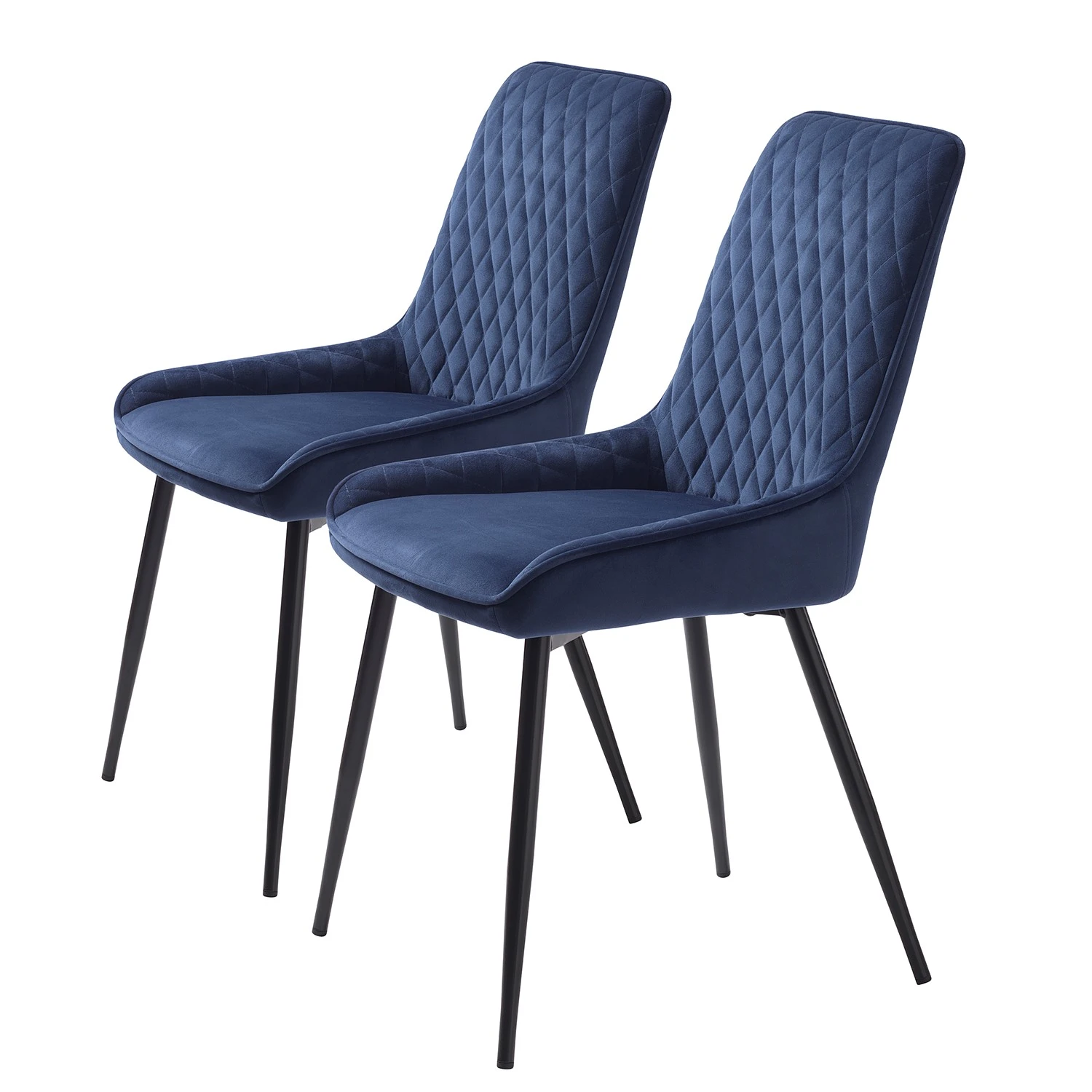 Red Living Chaises Dela (lot de 2) - Bleu marine 3 Red Living Chaises Dela (lot de 2) - Bleu marine