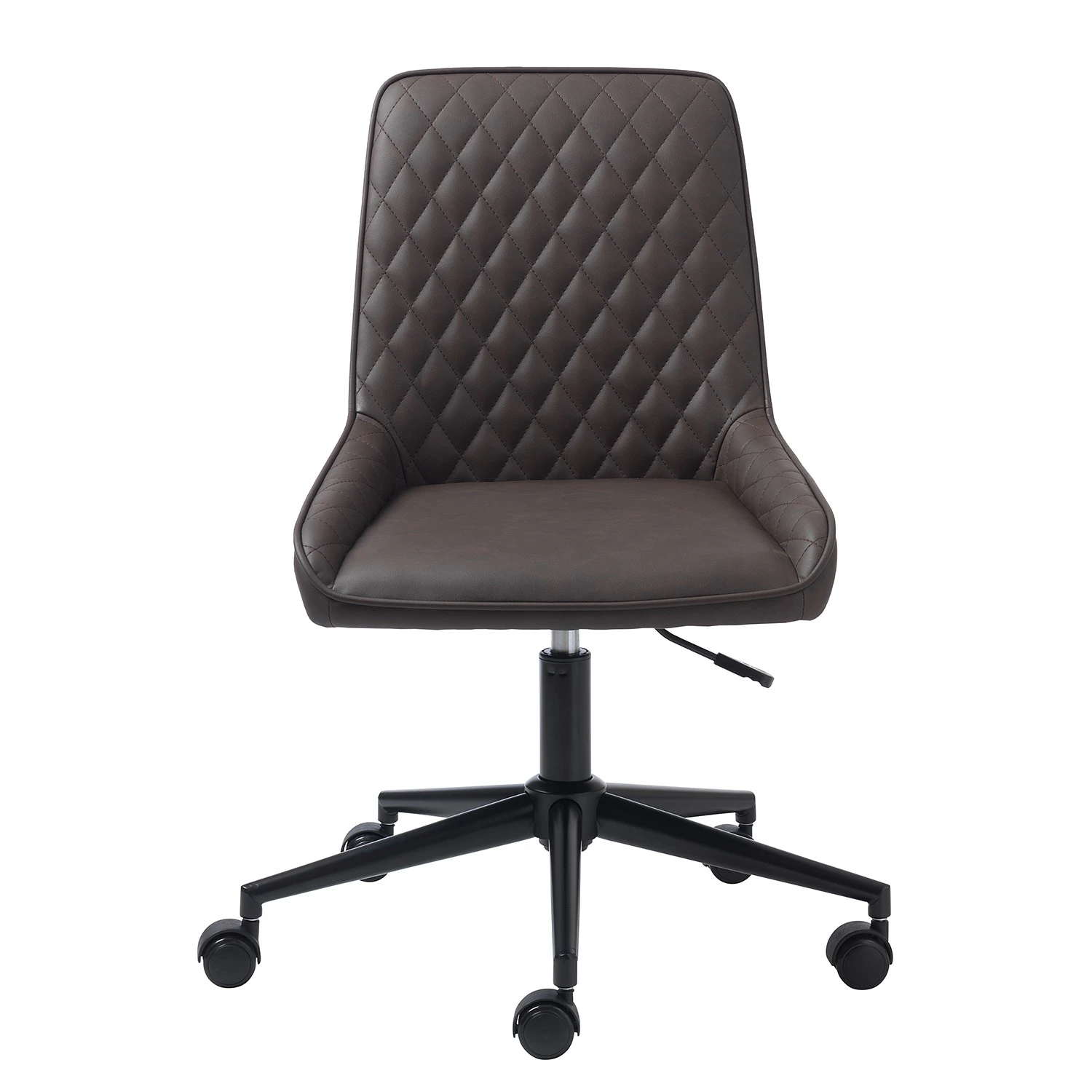 Red Living Chaise de bureau pivotante Dela II - Imitation cuir / Métal - Marron foncé / Noir 5 Red Living Chaise de bureau pivotante Dela II - Imitation cuir / Métal - Marron foncé / Noir – Image 3