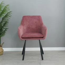 Ars manufacti Chaise à accoudoirs Yuna - Rose vieilli -Chaises Soldes 1000269994 220506 021 MOOD DETAILS P000000001000269994 mood