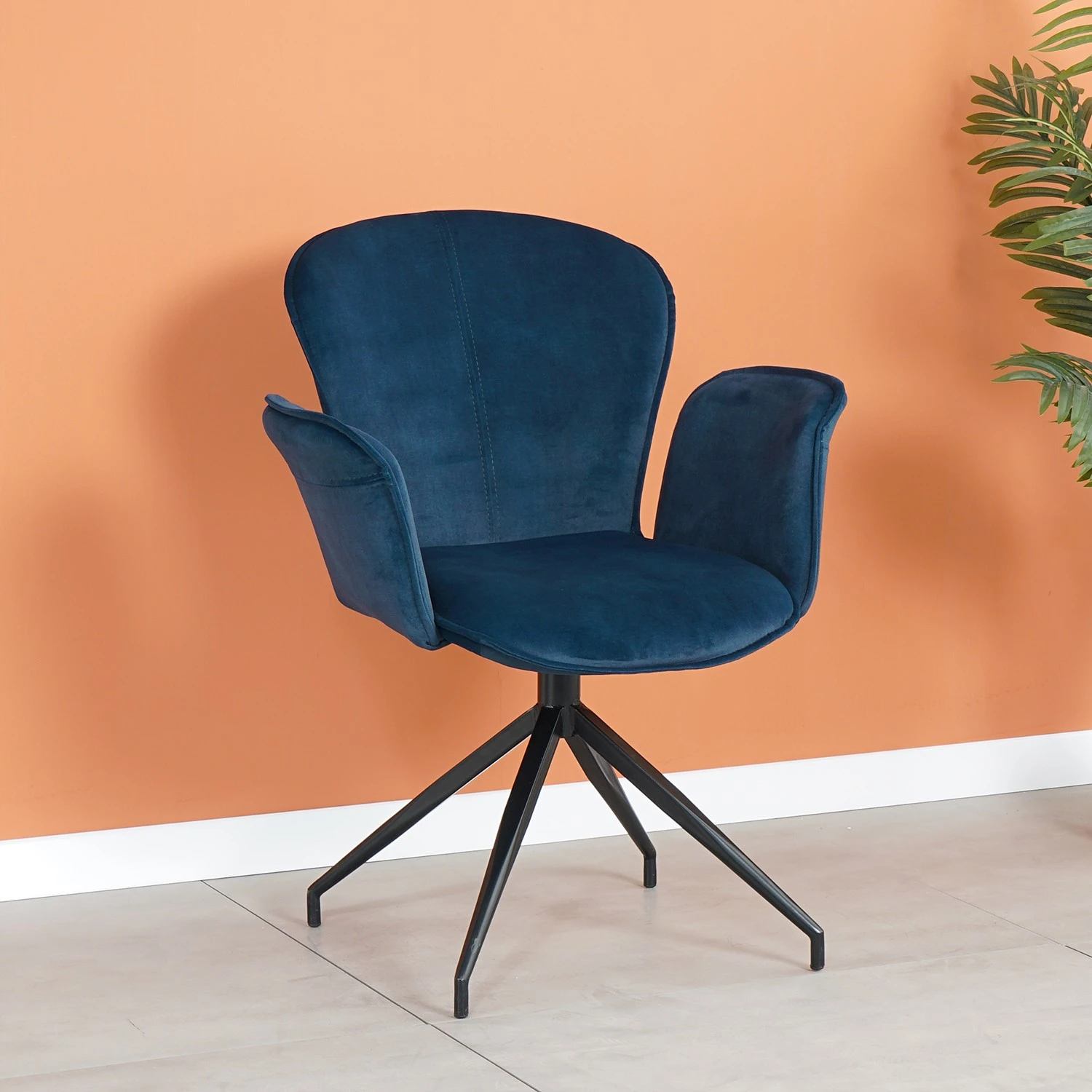 Ars manufacti Chaise à accoudoirs Yves - Bleu lagon 6 Ars manufacti Chaise à accoudoirs Yves - Bleu lagon – Image 4