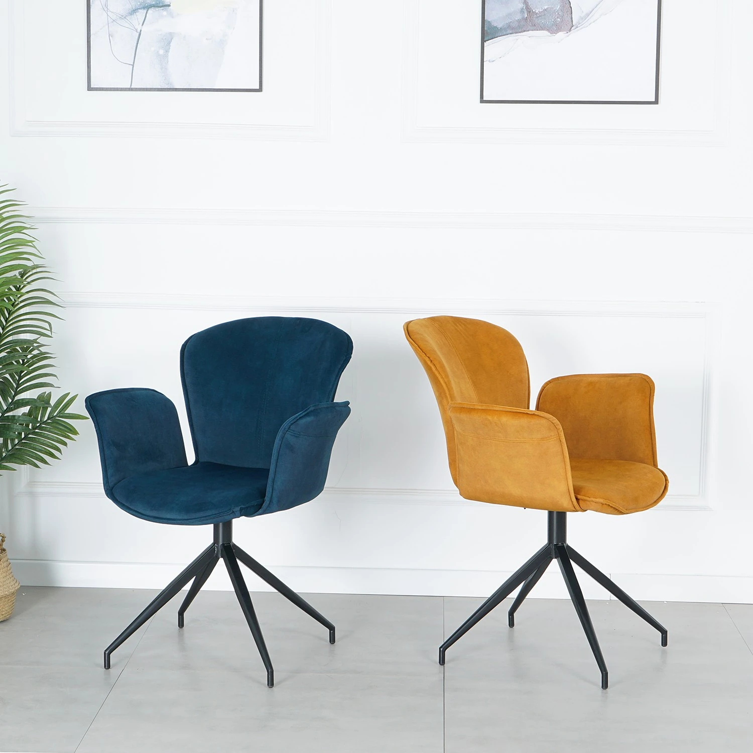 Ars manufacti Chaise à accoudoirs Yves - Bleu lagon 7 Ars manufacti Chaise à accoudoirs Yves - Bleu lagon – Image 5