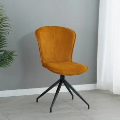 Ars manufacti Chaises capitonnées Yves (lot de 2) - Ocre -Chaises Soldes 1000270000 220506 020 MOOD DETAILS P000000001000270000 mood