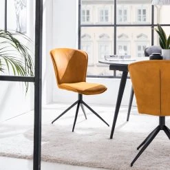 Ars manufacti Chaises capitonnées Yves (lot de 2) - Ocre -Chaises Soldes 1000270000 220615 020 MOOD DETAILS P000000001000270000 mood