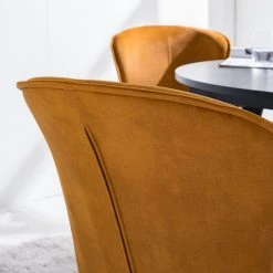 Ars manufacti Chaises capitonnées Yves (lot de 2) - Ocre -Chaises Soldes 1000270000 220615 023 MOOD DETAILS P000000001000270000 mood