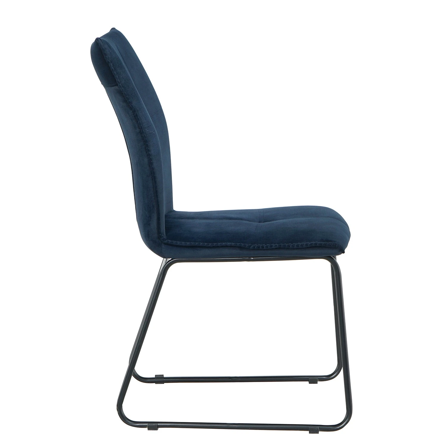 Ars manufacti Chaises capitonnées Veera (lot de 2) - Bleu nuit 8 Ars manufacti Chaises capitonnées Veera (lot de 2) - Bleu nuit – Image 6